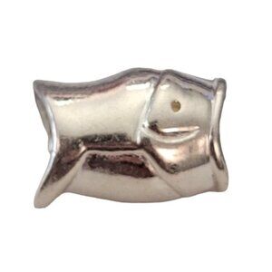 Sterling Silver Wide Mouth Fish Bead E557